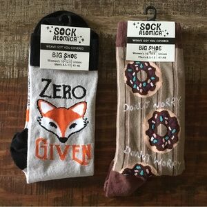 NEW Sock Atomica Novelty Sock Bundle of 2